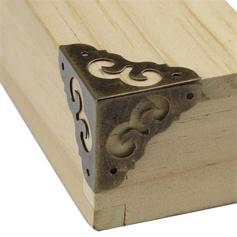 metal corners for wooden boxes|decorative metal corners for wood.